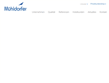 Tablet Screenshot of muehldorfer.com